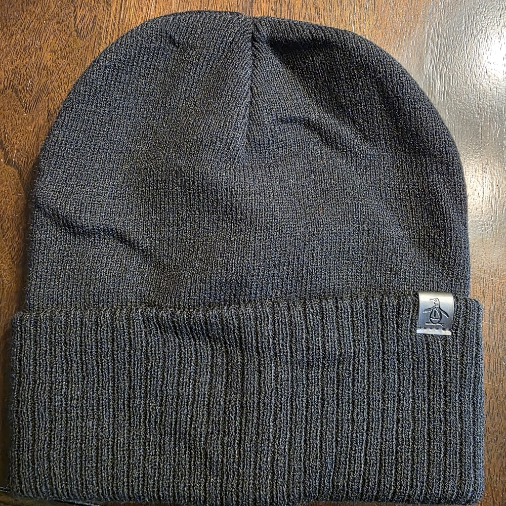 Original Penguin Black Knit Beanie